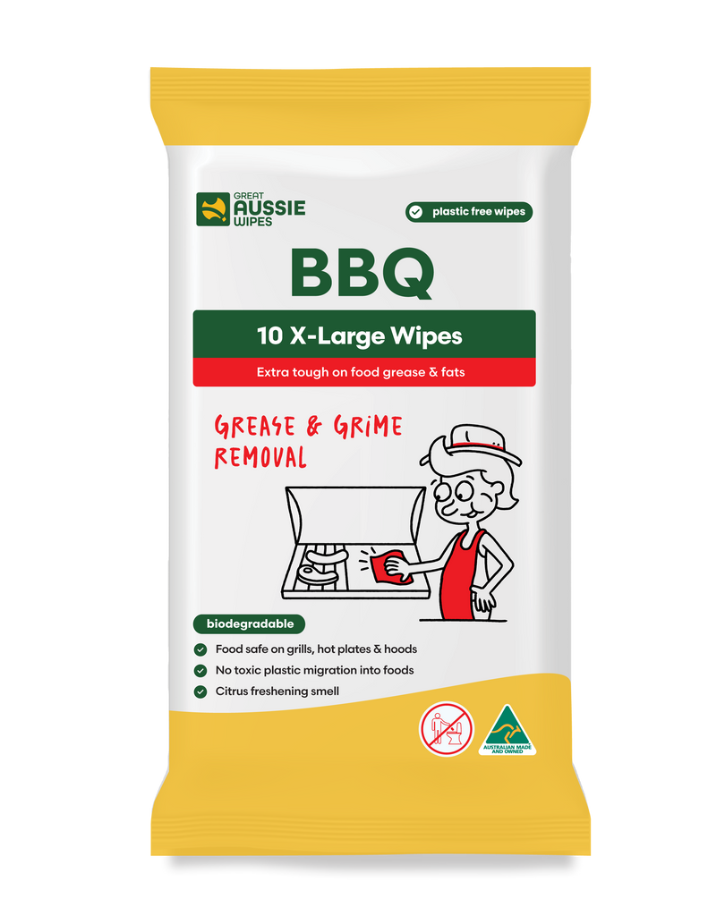 BBQ Wipes - 10 Wipes BBQ WIPES  - 10 X-Large Wipes