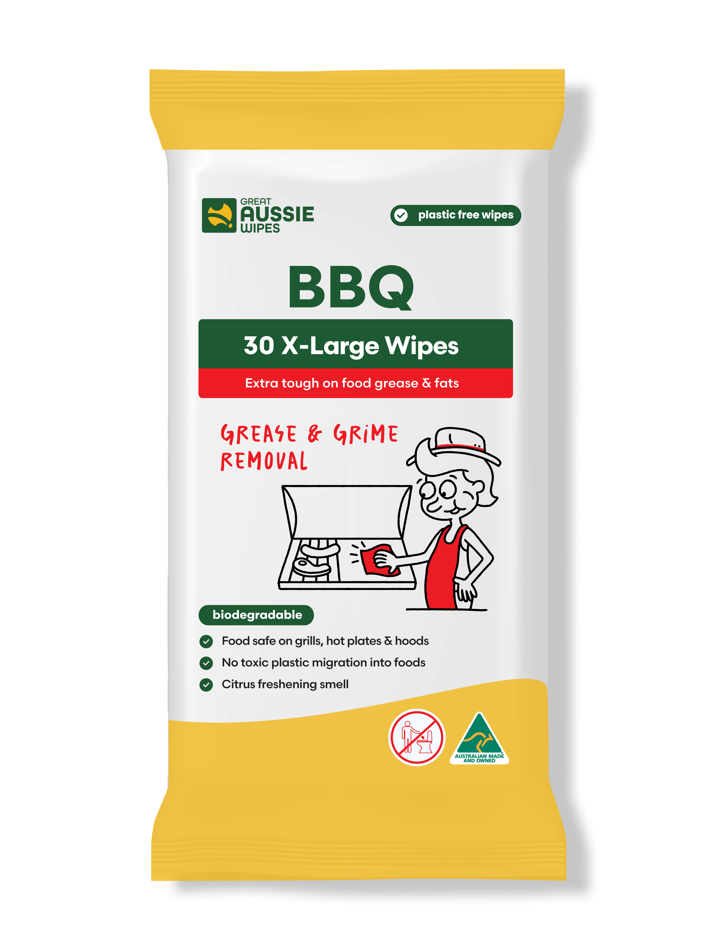 BBQ Wipes 30 X-Large Wipes