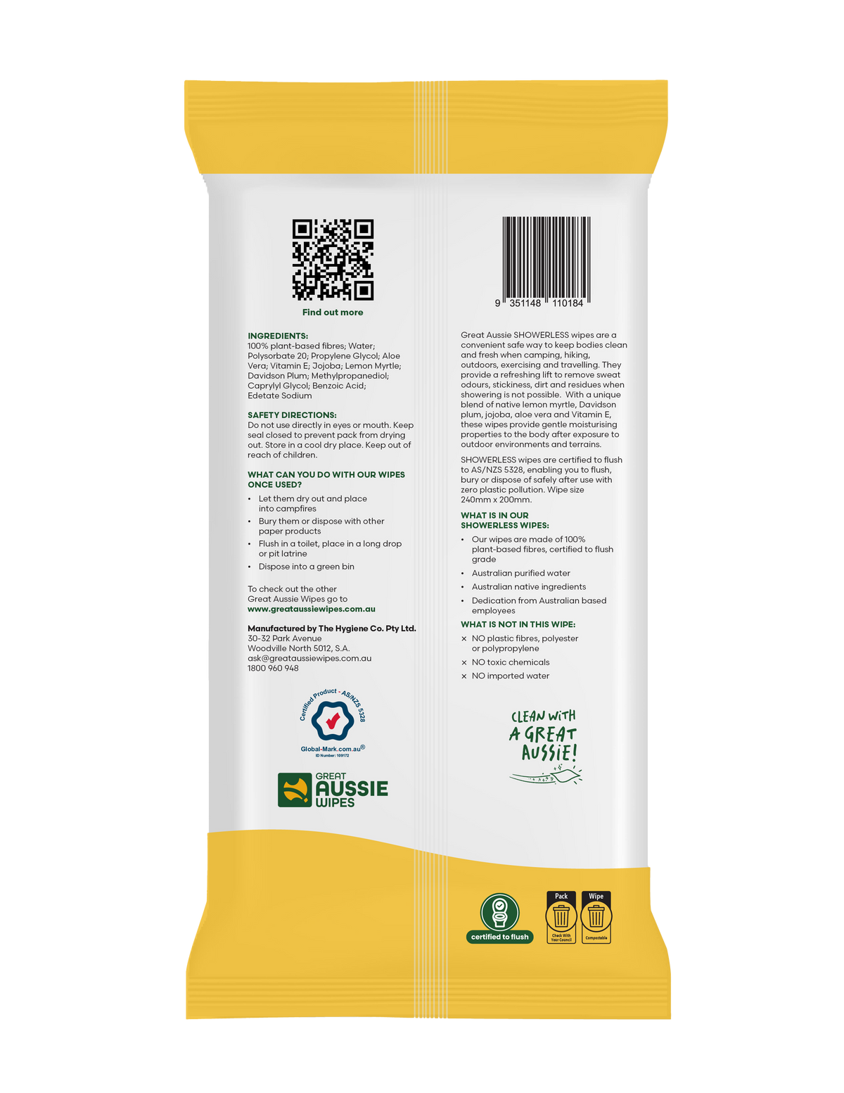 Showerless Wipes